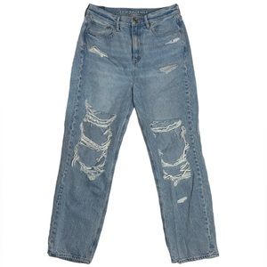 American Eagle Outfitters Regular Cut Ripped Skinny Blue Jeans